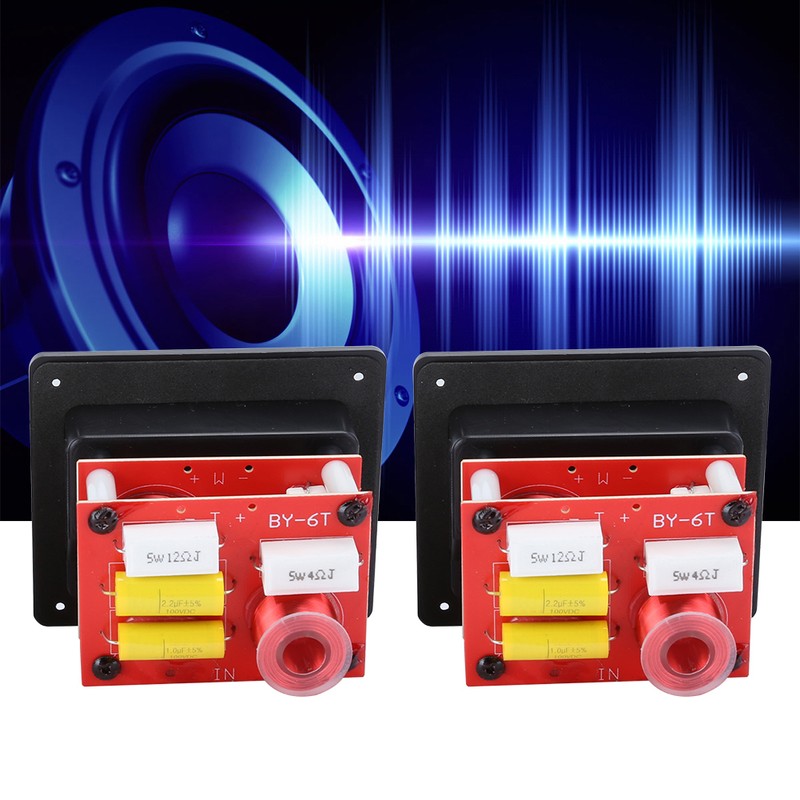 2PCS HIFI Audio Crossover Filters Tweeter Bass 2‑Way Speaker Frequency