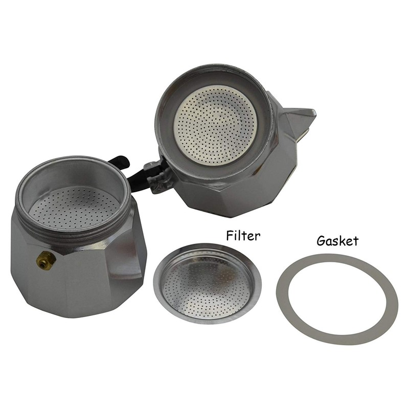 IMUSA USA Aluminium Stovetop Replacement Rubber Ring & Filter 1-Cup,