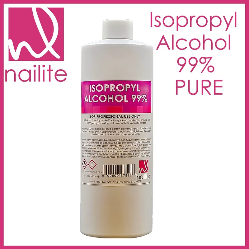 Nailite Isopropyl Alcohol for Beauty Tools, Earrings and Nail Gel