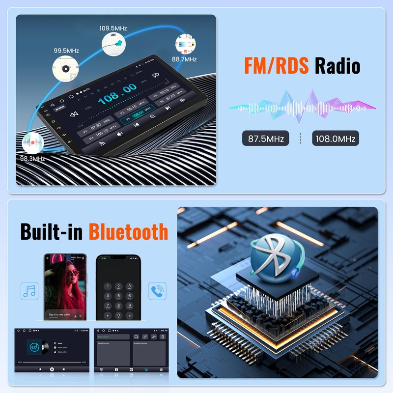 2+64GB Android 15 Car Stereo for Toyota Corolla 1991-1997 Wireless