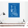 Combination Standard and Hydraulic Drilling-rig Patent Print Blueprint with Border