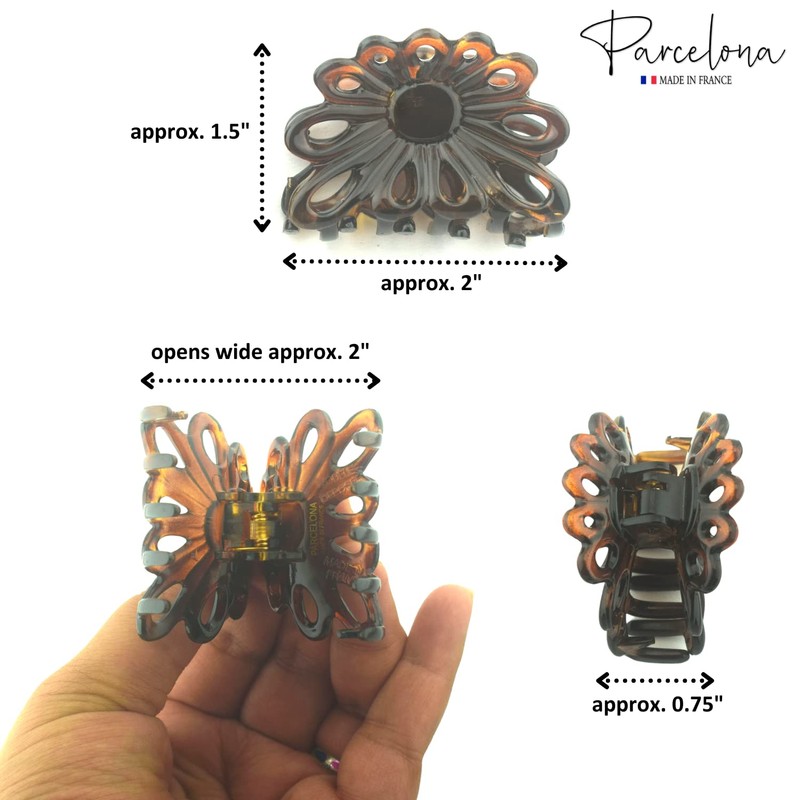 Parcelona French PLUME - Pinza para el pelo (tamaño pequeño,