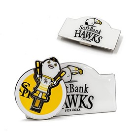 Hokushin Trading Fukuoka SoftBank Hawks W21FUM0006 Flip Up Marker Upright Golf Marker White