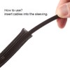 25ft - 1/8 inch PET Expandable Braided Sleeving – Black