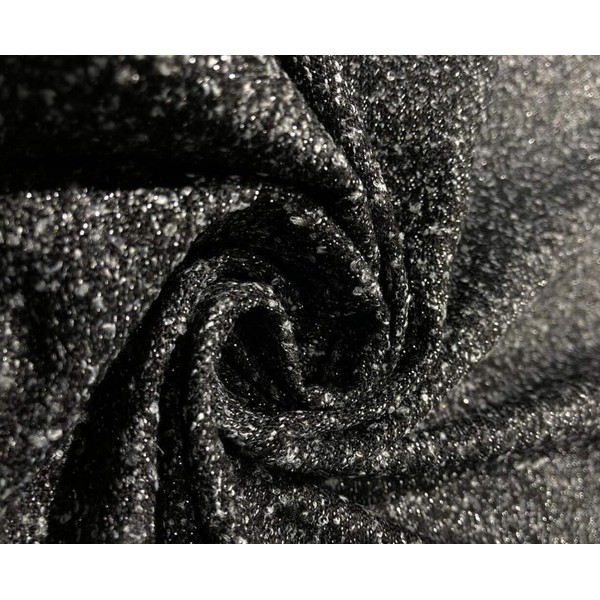 Metallic Silver Lurex Wool 58" Wide [16834]