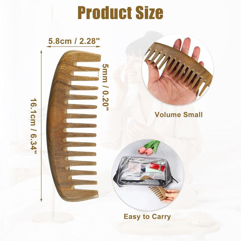 VOCOSTE Wide Comb Hair Comb Coarse Comb Comb Wood For