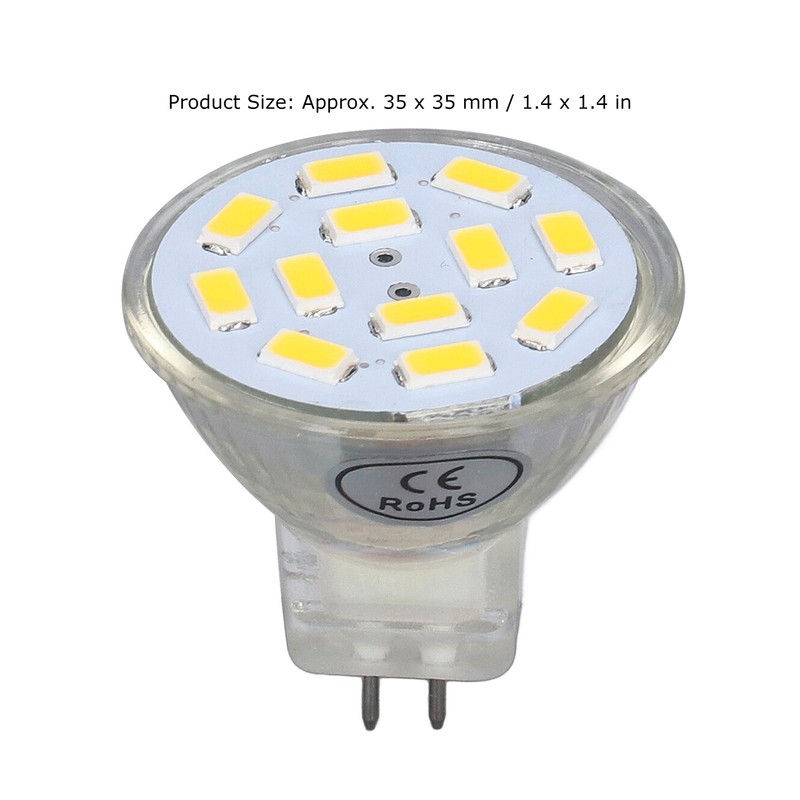 4PCS MR11 12LED Light Bulb 4W 400LM Double Pin Base