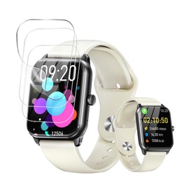 For Adare Smart Watch Film, Protective Film, High Transparency, Scratch Proof, Water and Oil Resistant, Fingerprint Proof, TPU Material, Shatterproof, 1.96 Inch LCD Protective Film [Pack of 3]