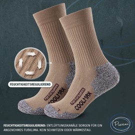 Piarini Coolmax Hiking Socks, Outdoor Socks, Long Functional Socks in Black, Anthracite, Navy, Petrol, 2 Pairs, Size: 35 - 38, 39 - 42, 43 - 46, 47 - 50 -