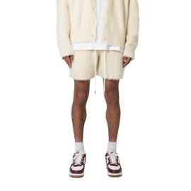 mnml Men's Fuzzy SweatShorts, Off White