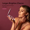 Fancii Taylor LED Lighted Travel Makeup Mirror, Rechargeable with 10x/1x