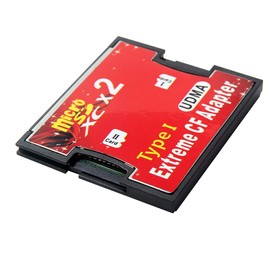 LeHang Doppel Slot Micro SD TF auf CF Adapter UDMA Compact Card Halter Typ I Card Converter schwarz