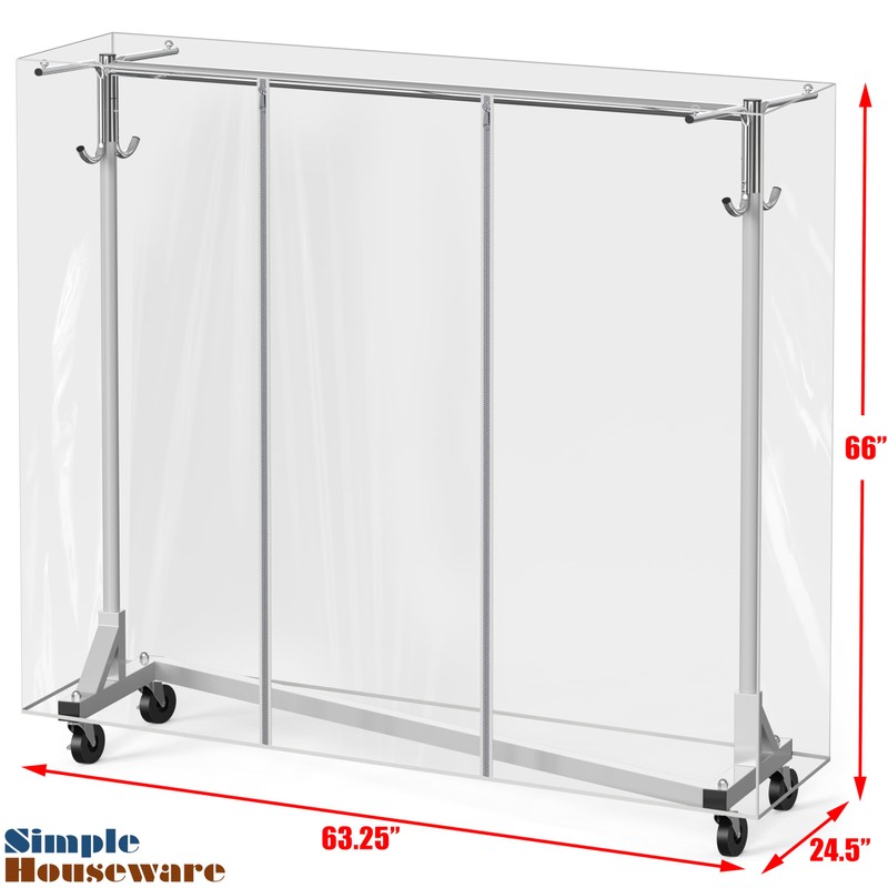 Simple Houseware Industrial Grade Z-Base Garment Rack, 500lb Load with