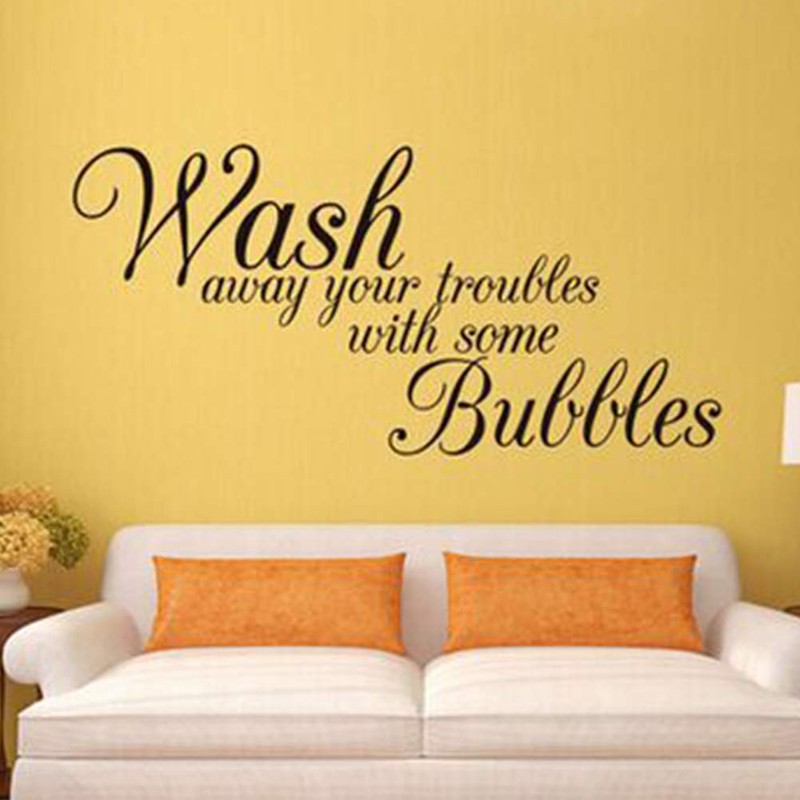 Wash Your Troubles With Some Bubbles Wall Sticker Removable Peel