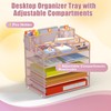 Docnest 5 Tier Mesh Desk Organizer for Paper Office Supplies