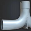 GMR Racing 5 inch Y Pipe Aluminized Exhaust Elbow Divider