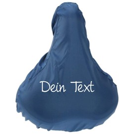 Shirtinstyle Premium Protective Cover Saddle Protector with Your Desired Text, Bicycle, Protection, Cover, Cover, Blue