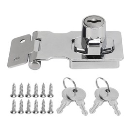Paquete de 2 Cerraduras de Cerrojo con Llave, Cerradura de Perilla de Gabinete de 2,5 Pulgadas, Cerradura de Cerrojo con Llave de Aleación de Zinc, Cerrojo de Bloqueo con Llave de Perilla Giratoria, C