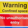 Caledonia Schilder 16264H Schild "Warning Confined Space No Entry Permit