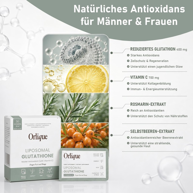 Liposomal Glutathione with Vitamin C - 30 Sachets - 400