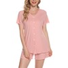 Vlazom Women Pyjamas Set, Button Down Pj's Sets Soft Lounge