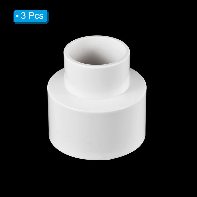 PATIKIL PVC Reducer Pipe Fitting 63mm to 40mm ID, Straight