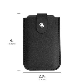 Adorila 2 Pack Slim Minimalist Wallet, Leather Pull-Out Credit Card Holder, Hidden Small Card Wallet for Men and Women (Black & White)