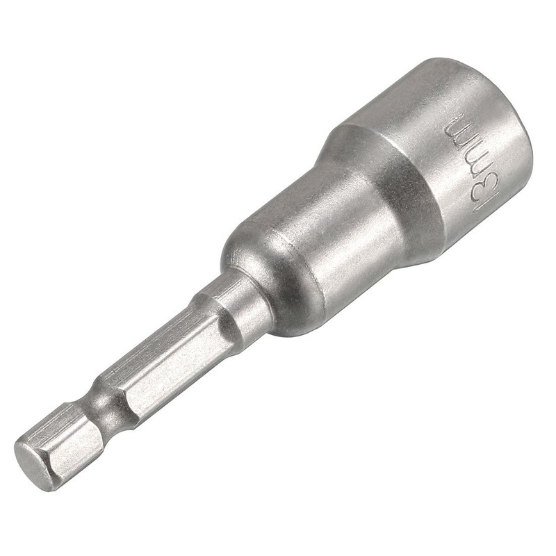 sourcingmap 2 Pcs 1/4" Quick-Change Hex Shank 13mm Magnetic Nut