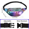 Pinsheng Holographic Waist Bag, Waterproof Reflective PVC Belt Bag, Holographic
