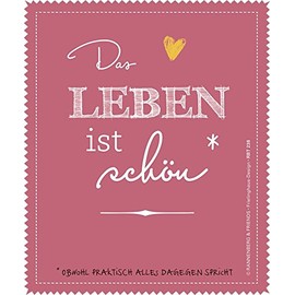 'Cleaning Cloth for Spectacles "Das Leben ist schön