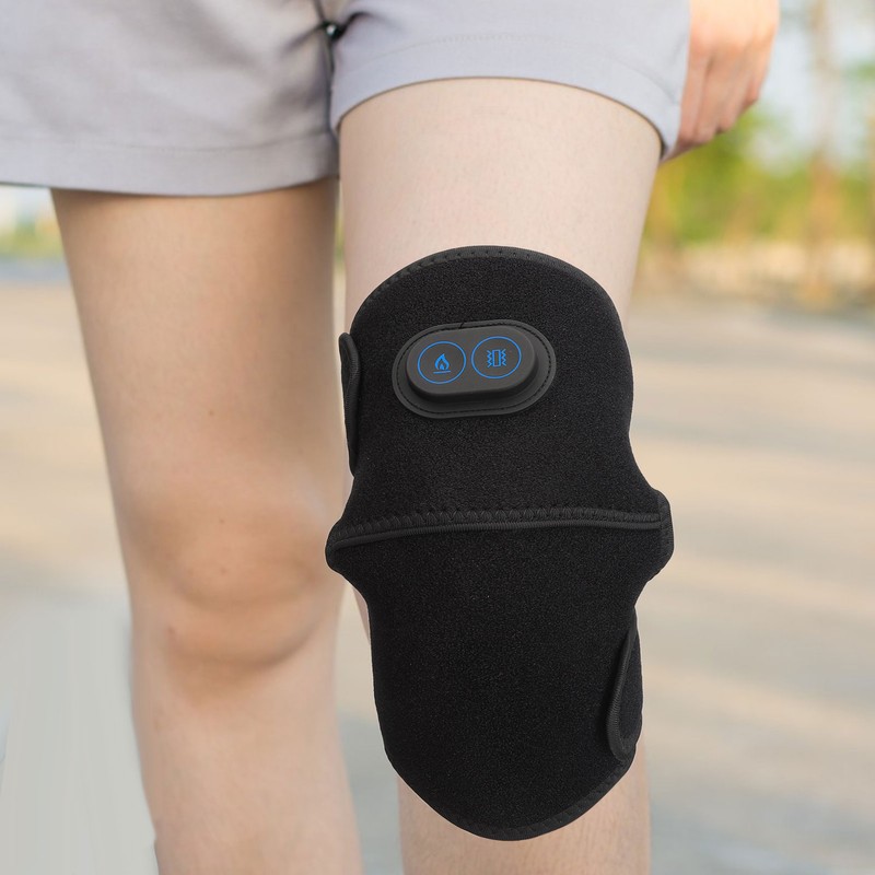 Cordless Knee Massager Heated Knee Elbow Shoulder Brace Vibration Knee