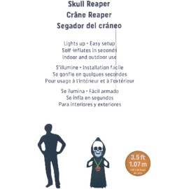 Gemmy 3.5ft Skull Reaper Airblown Inflatable