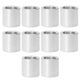 Zhooooonglf 10Pcs M8 Aluminum Spacers, Metal Spacer Aluminum Round 8.2mm ID x 12mm OD x12mm L Thickness Screw Standoff for M8 Screw Bolts Silver
