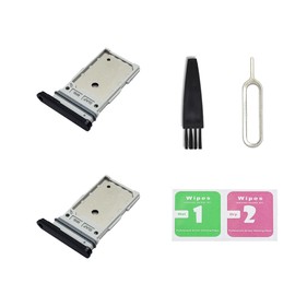 2 PCS for Galaxy S23 S23+ Dual SIM Card Tray Replacement, Dual SIM Card Slot Holder Compatible with Galaxy S23 S23 Plus (Phantom Black)