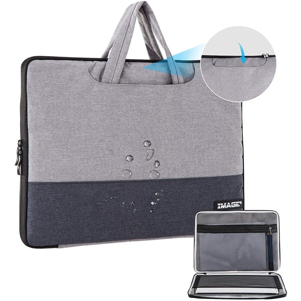IMAGE Protective Sleeve Case for A4 Light Box, Laptop Sleeve, Waterproof Travel Storage Case with Hidden Hand Strap, 15.3 * 11.5Inch Carring Bag for LED Tracing Pad, Notebook,Tablet
