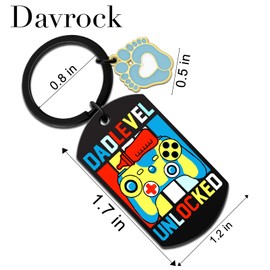 New Dad Gift Stocking Stuffers for Dad Funny Keychain For New Dad Gifts For New Dad Pregnancy Gifts For First Time Dads New Dad Gifts For Men Dad Level Unlocked Keychain Daddy Gifts For Men