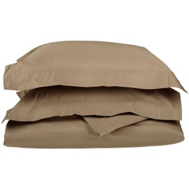 Superior 1200 Thread Count 100% Egyptian Cotton, Single Ply, King/California King Duvet Cover Set, Solid, Taupe