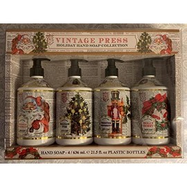 La Tasse Vintage Press Holiday Hand Soap Collection, 21.5 Fluid Ounce (Pack of 4)