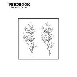 VERDBOOK Waterproof Temporary Tattoos: 2-Sheet Tattoo Kit with Realistic Body Stickers, Semi-Permanent Tattoos for Adults Lasting 7-15 Days – Safe for Men & Women, Twilight Duet