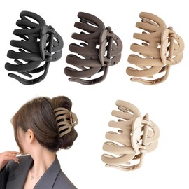 Pack of 4 Large Hair Clips, Octopus Clip, Spider Hair Claw, 9.5 cm Non-Slip Hair Clips for Women and Girls, Curly Long Thick Hair