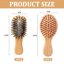 1 Round Bubble Comb and 1 Mini Bubble Comb, Wooden Bubble Comb, Massage Comb, Hair Styling Tools, Household Comb