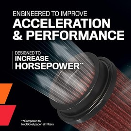 K&N Filtro de Aire Powersport HA-2501, Negro, para Honda TRX250X/Recon 2001-2019