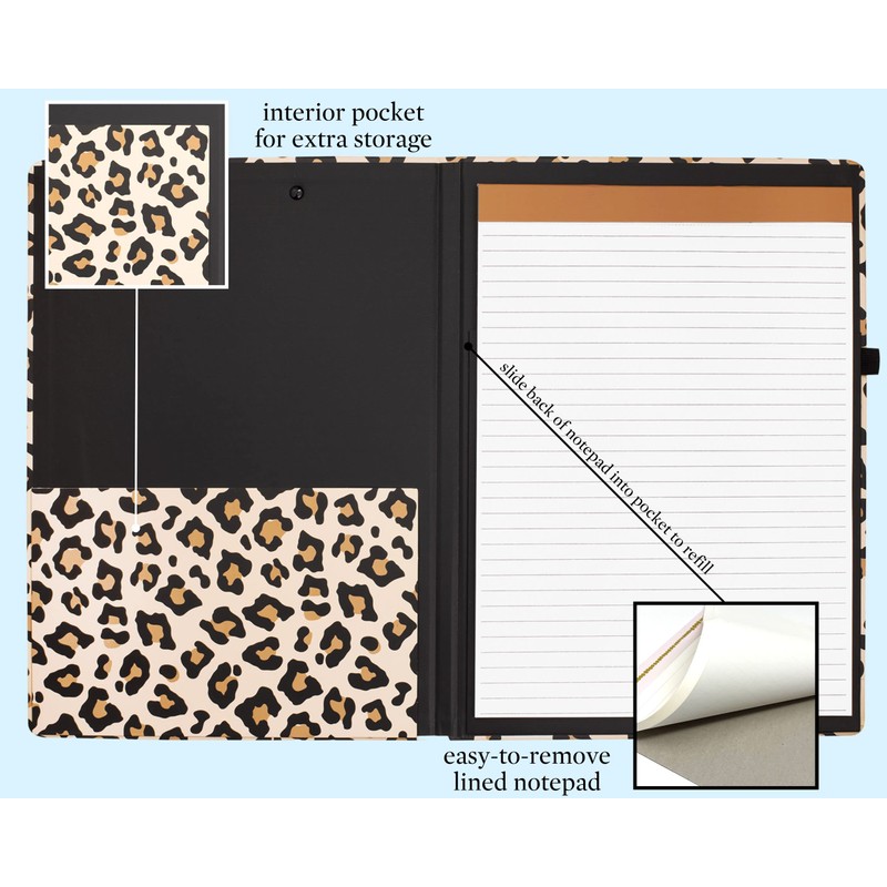 Steel Mill & Co Cute Clipboard Folio with Refillable Lined