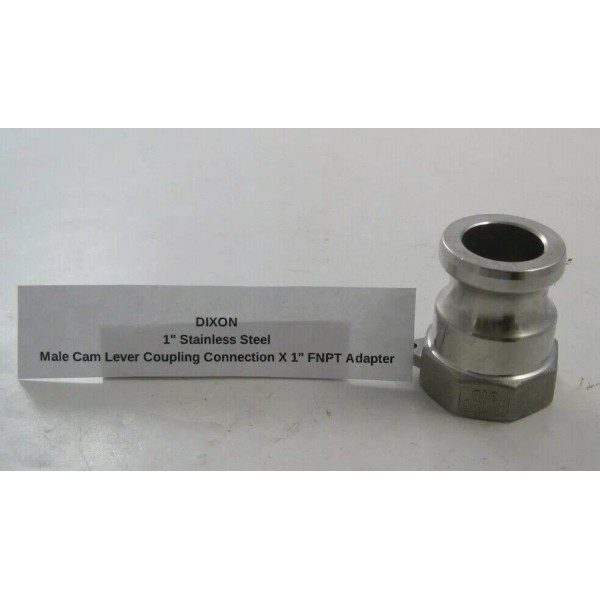 DIXON 1" Stainless Steel Male Cam Lever Coupling Connection X