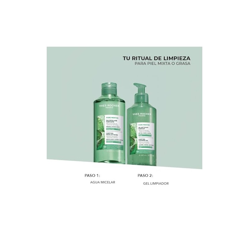 YVES ROCHER - Pure Menthe Limpiador Facial en Gel, Purifica