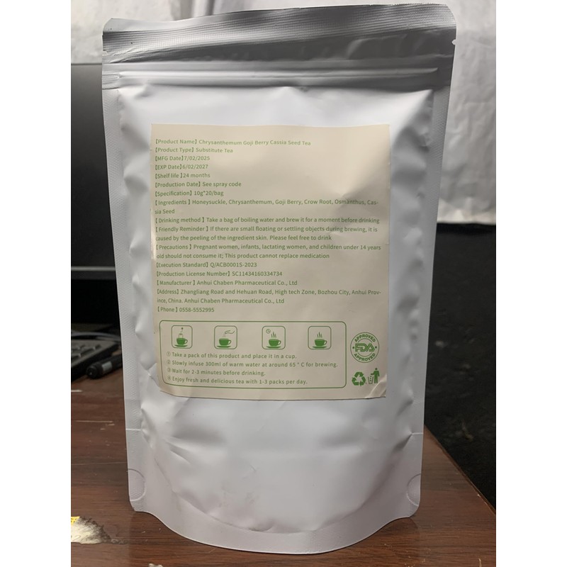 Liver Detox Tealiver, Liver Detox Cleanse Tea,Chrysanthemum Cassia Seed Tea,LiverTea