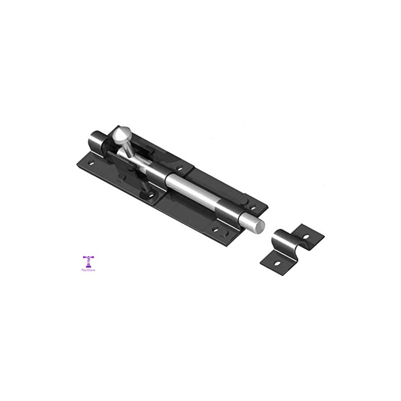 PaulStore 6" Tower Bolt Black Latch Catch For Large Garden