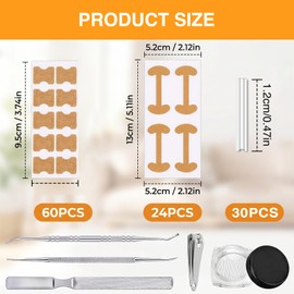Benaewa 118 Pcs Ingrown Toenail Treatment Kit, Includes Ingrown Toenail Correction Strips, Nail Clippers, Pedicure Tools for Care, Relieving Pain