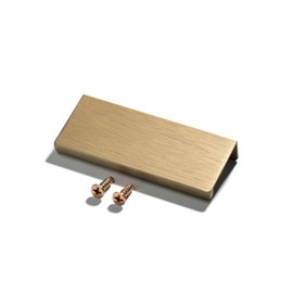 MATOOYA Finger Pulls for Cabinets Drawers - Aluminum Alloy Concealed Handle for Home Kitchen Door Dresser, Easy Installation (2, Bronze, 80mm/3.15inch)