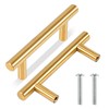 TRIXES 20PK Gold Cabinet Handles Gold Stainless Steel T Bar
